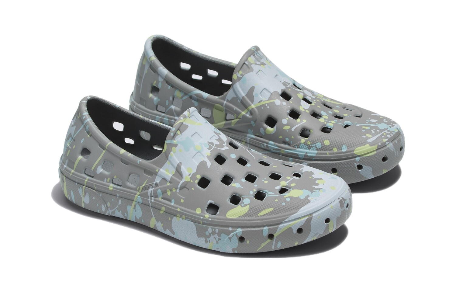 Детские сандалии Slip-on Kids для дошкольников Vans, серый/синий — фото 2