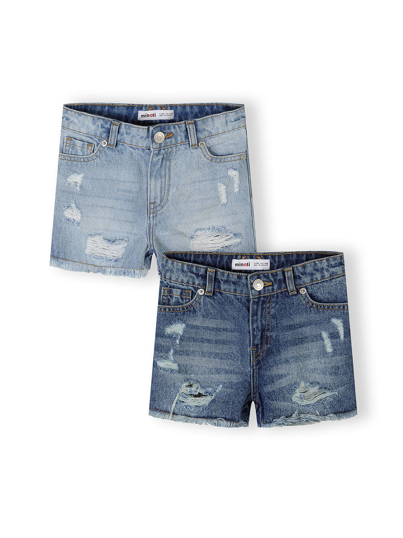 Шорты джинсовые, 2 шт., Minoti, blue denim