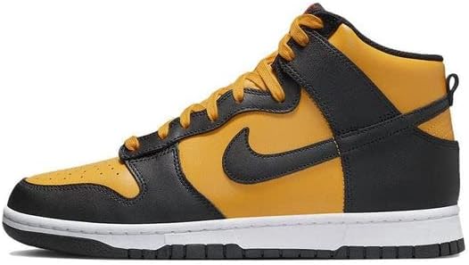 

Кроссовки Nike Dunk High Black White (2021), золотой