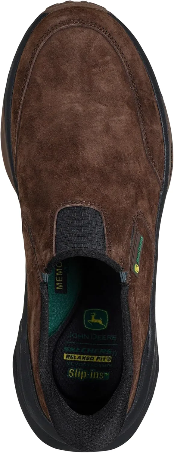 Мужские слипоны Skechers Skechers X John Deere с расслабленной посадкой: Knox - кроссовки Renzo для мужчин, коричневый — фото 4
