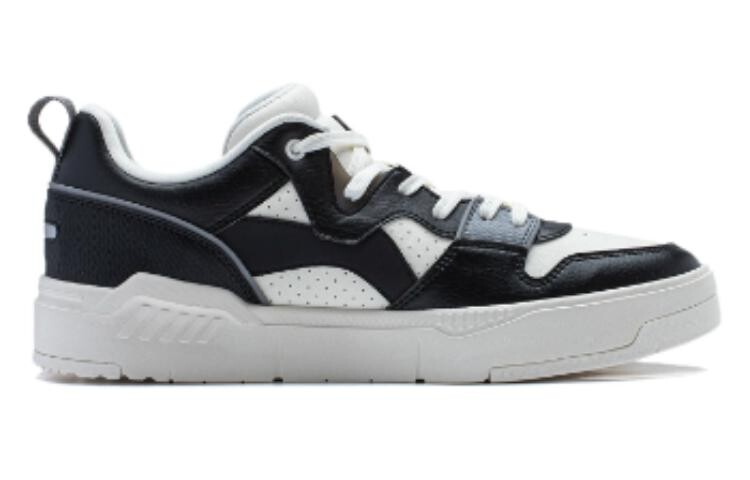 Кроссовки LINING Common 80s Skateboarding Shoes Men Low-top Black/White, черный/белый — фото 2