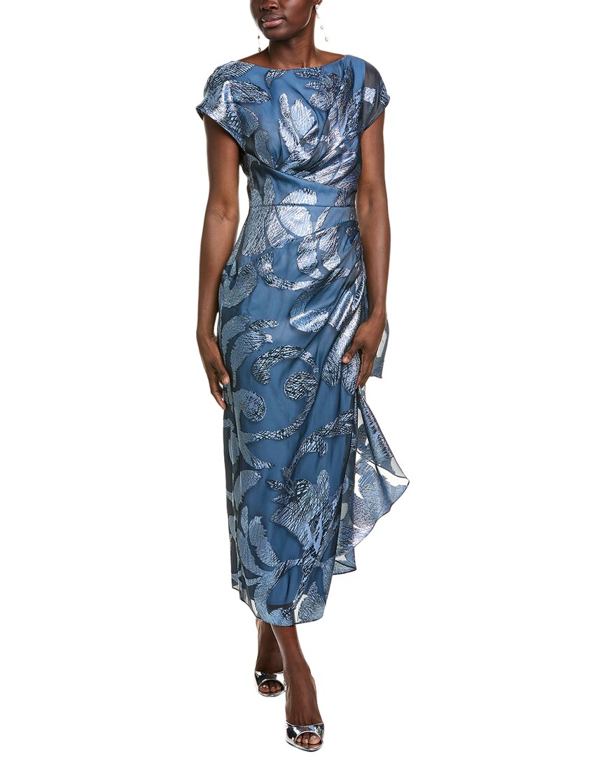 

Lela Rose Florence Металлизированное цветочное филе из смесового шелка Платье