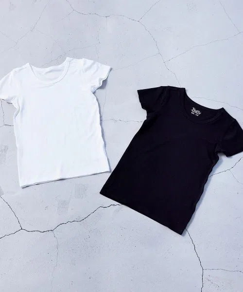 Футболка-майка с глубоким вырезом горловины, Tencel, 2 шт., белый/черный