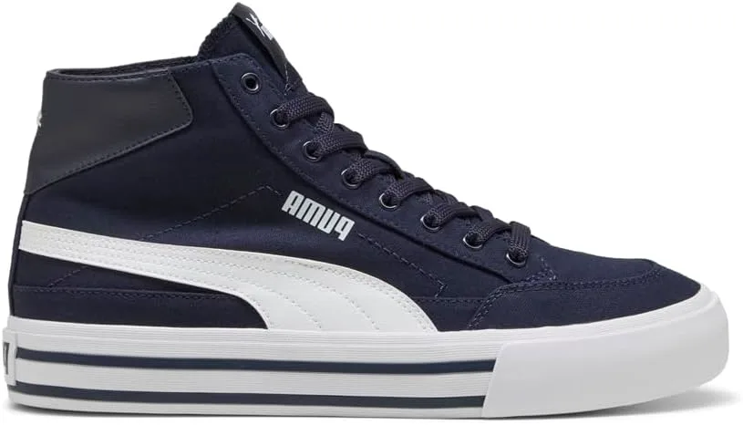Мужские кроссовки PUMA Court Classic Vulcanized Mid Formstrip на шнуровке, повседневные - синие, синий