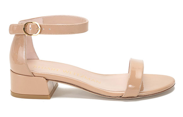 Сандалии с одной лямкой Stuart Weitzman женские бежевые — фото 2