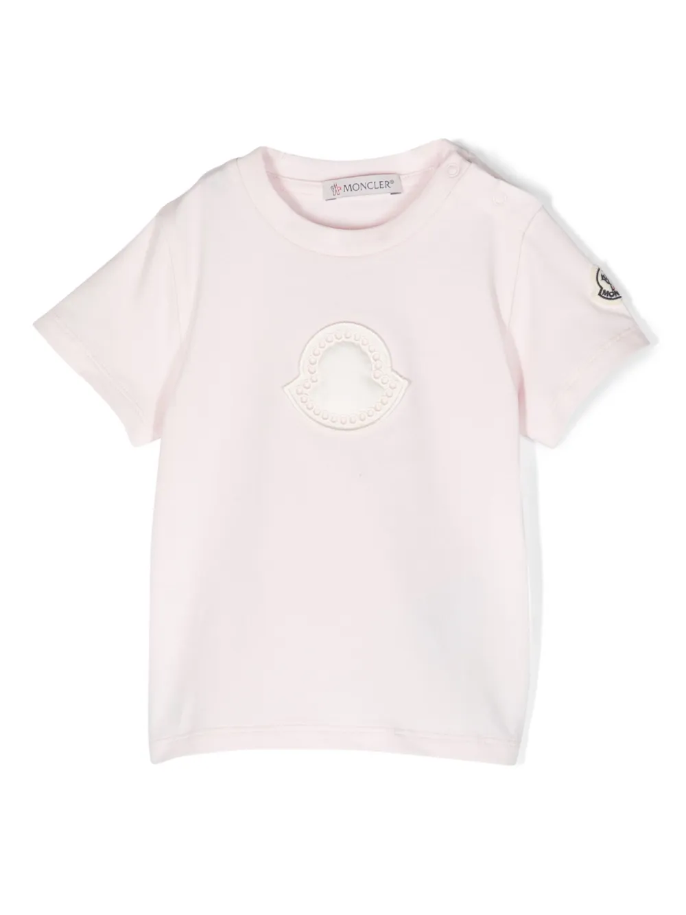 

Футболка из джерси с нашивкой-логотипом Moncler Enfant, розовый