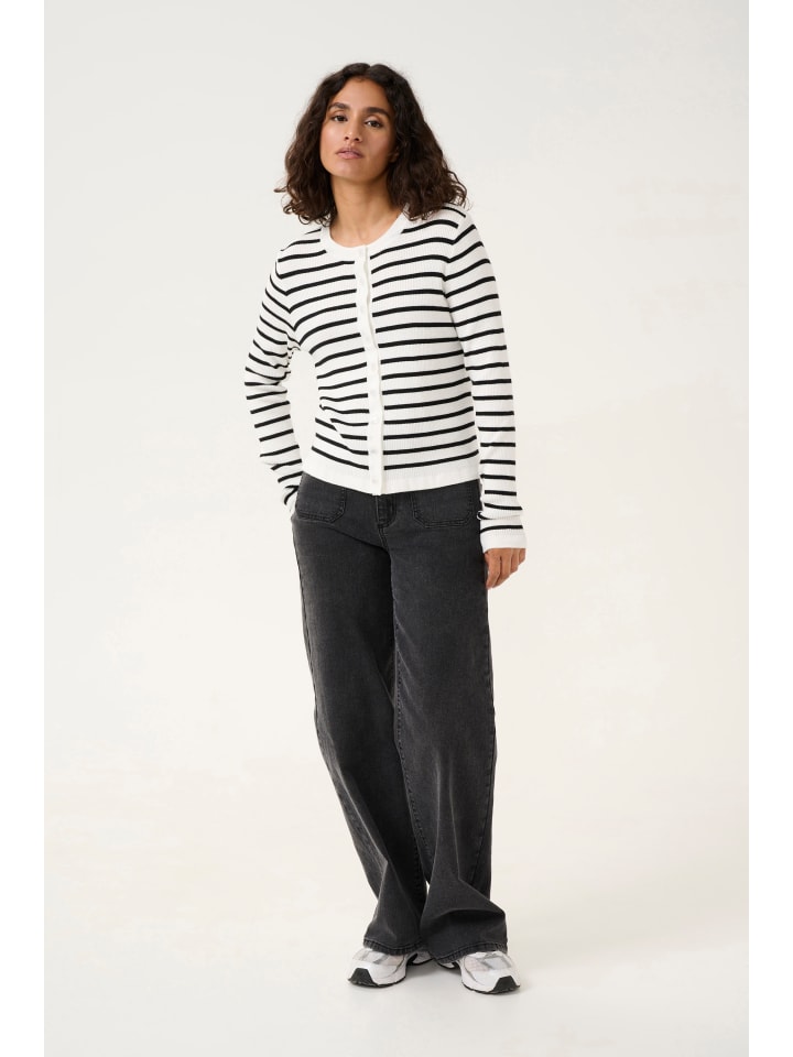 

Кардиган Kaffe, цвет chalk/black stripe