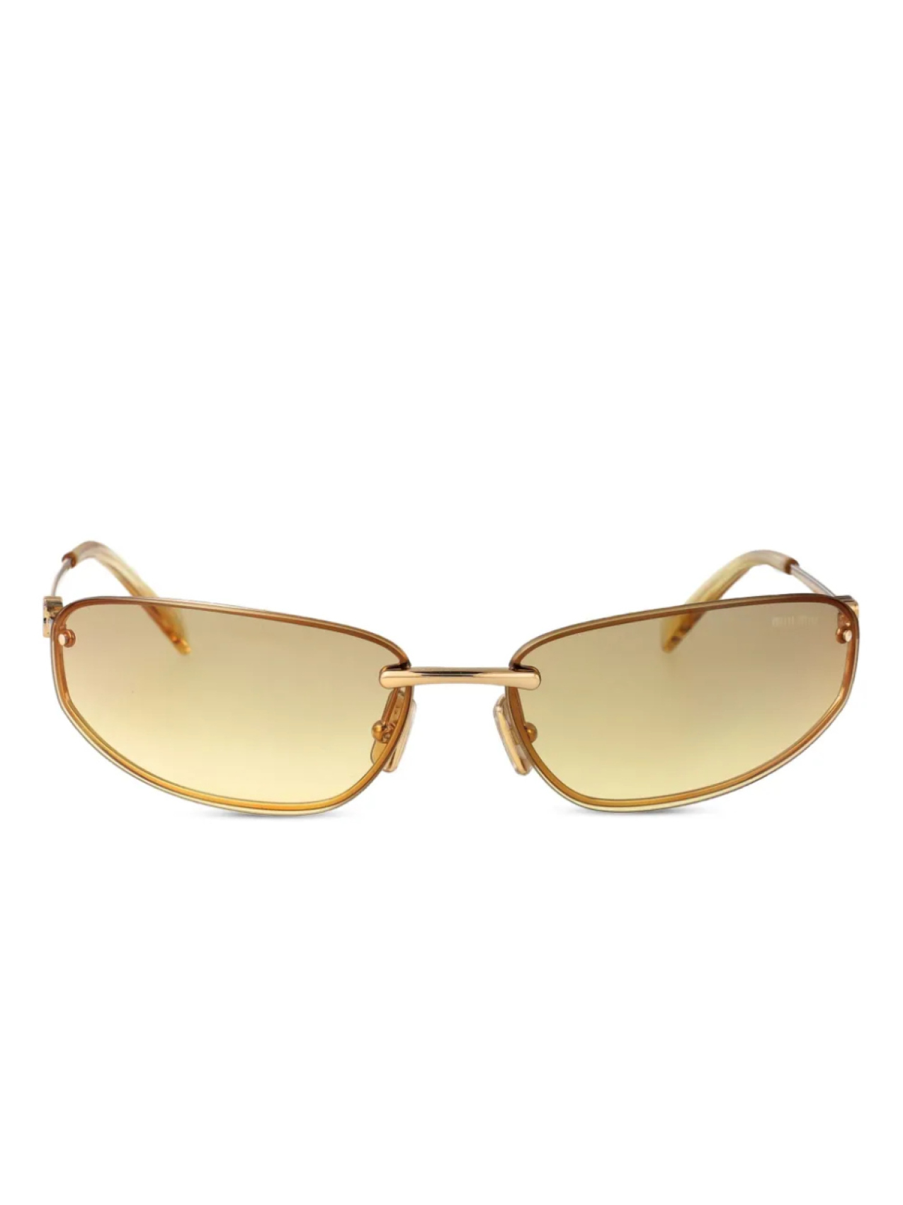 

Miu Miu Eyewear shield-frame солнцезащитные очки, золотой