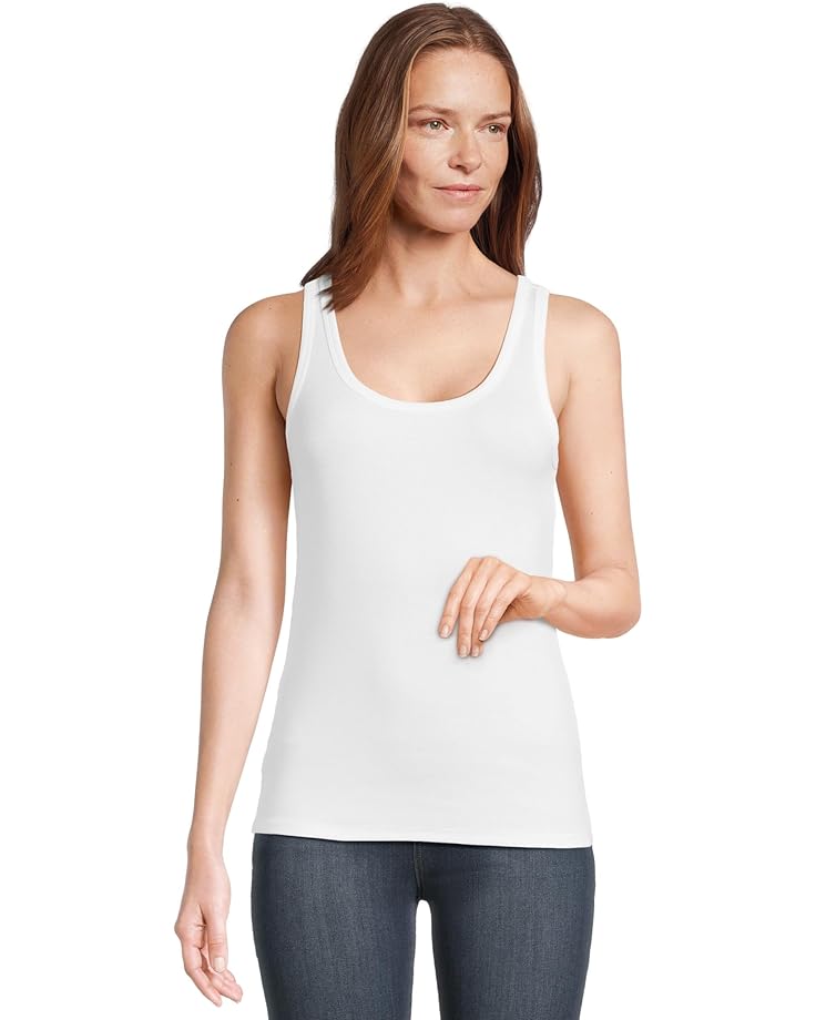 

Топ Eileen Fisher Scoop Neck Slim Tank, цвет White 1