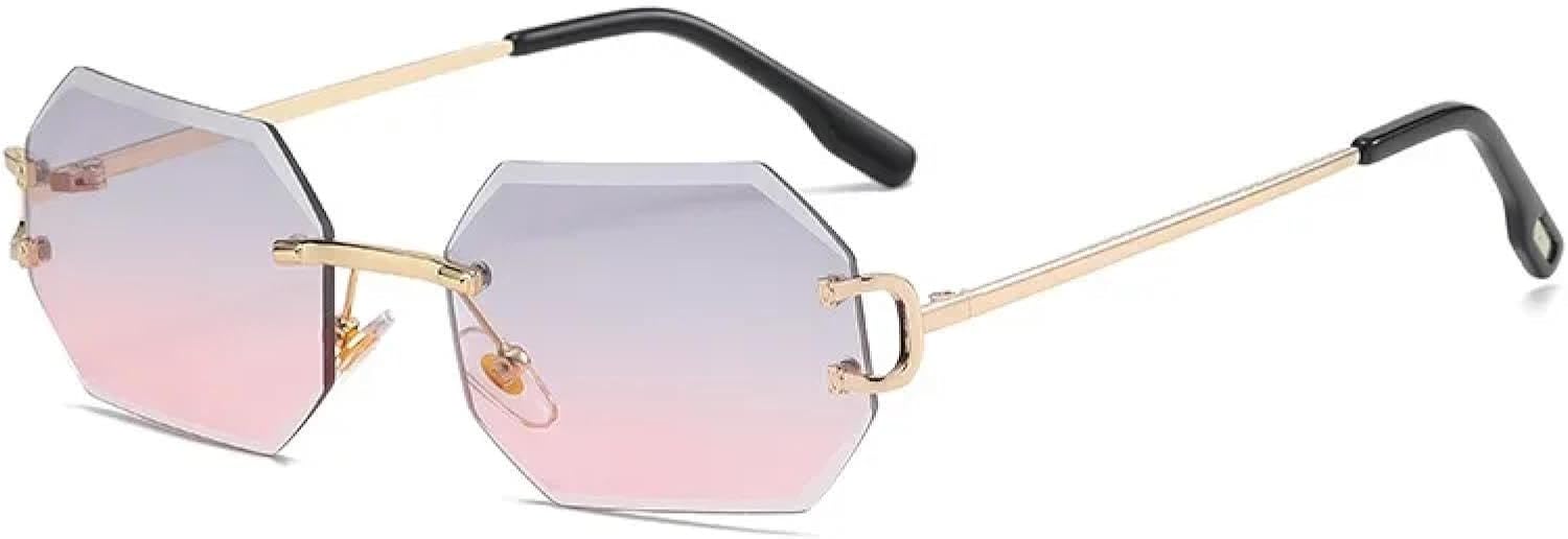 

Солнцезащитные очки с защитой от УФ-излучения UV400 | Без оправы, маленькая оправа | Для женщин и мужчин, для занятий спортом на открытом воздухе и вождения DSVIGF, 08