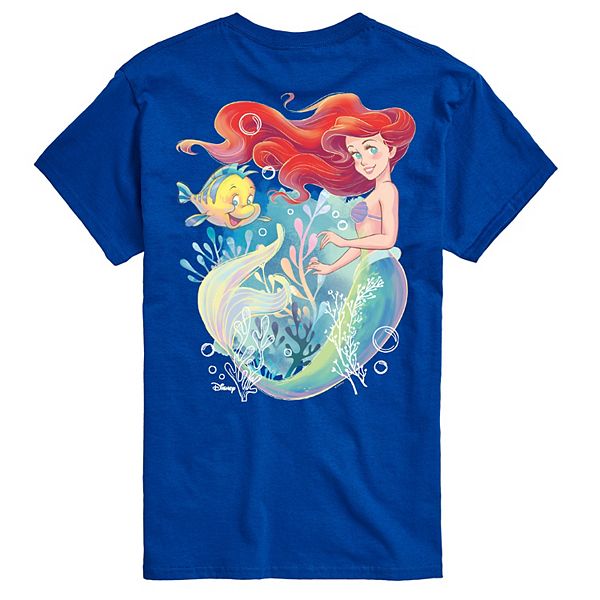 

Мужская футболка с принтом Ariel & Flounder Disney, Royal Blue