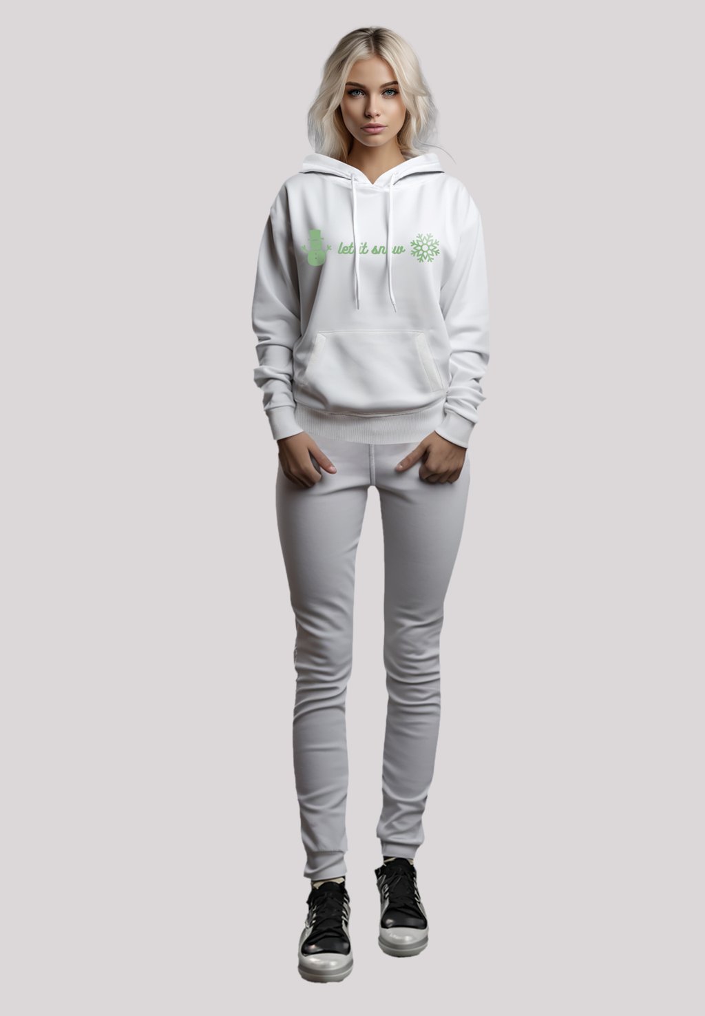 

Толстовка WEIHNACHTEN LET IT SNOW - Hoodie F4NT4STIC, белый
