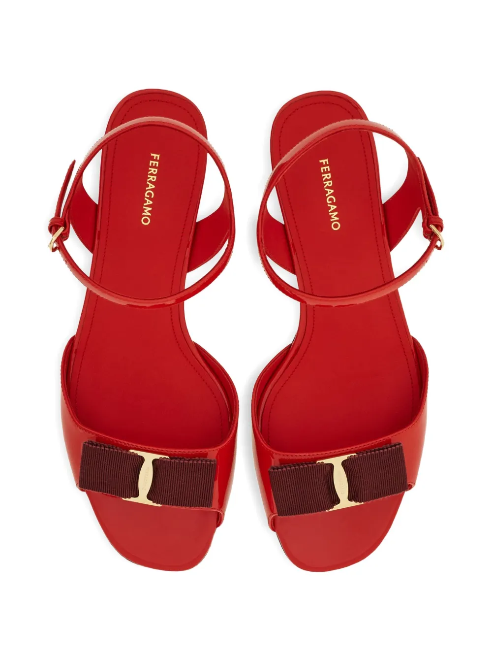 Сандалии Vara Ferragamo, красный — фото 4