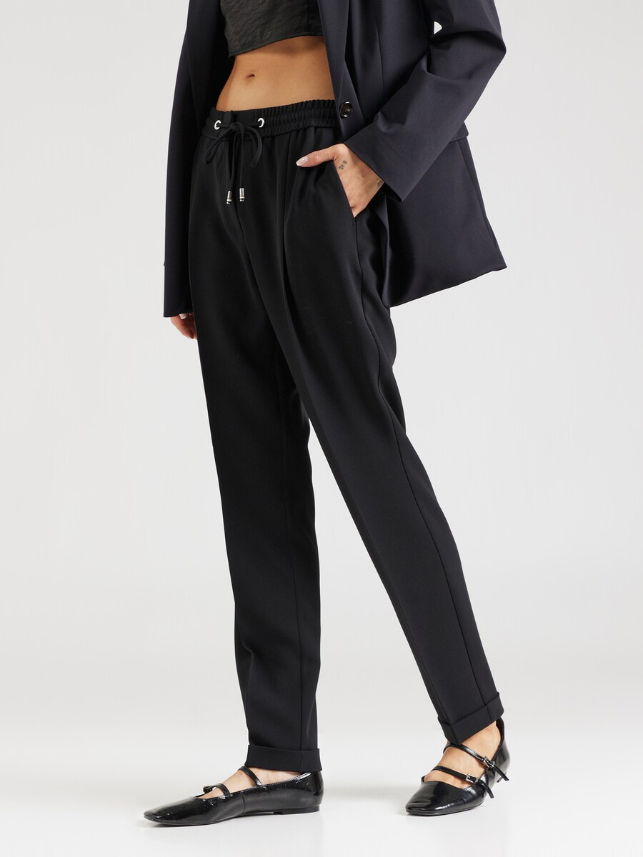 Брюки со складками спереди BOSS Tapered Pleat-Front Pants Tariyanah, черный — фото 2