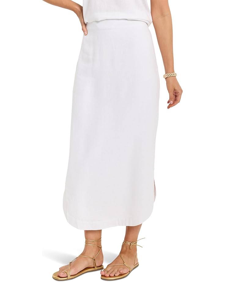 

Юбка NIC+ZOE Petite Rumba Linen Dip Skirt, цвет Paper White