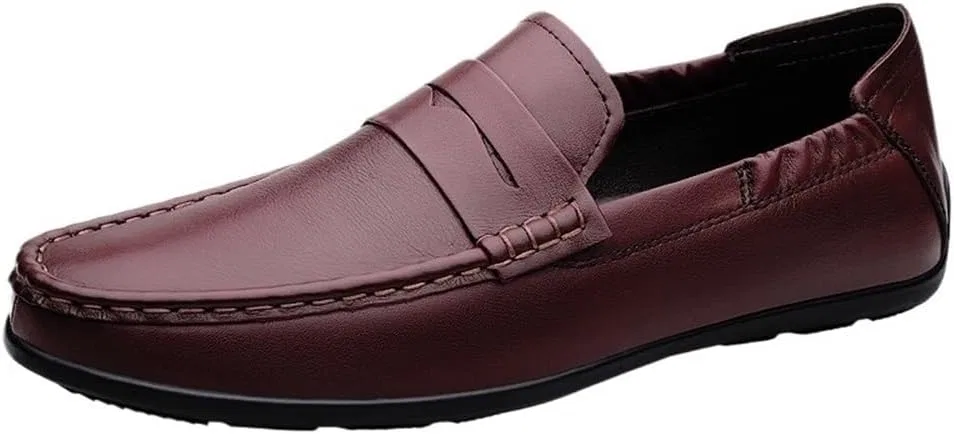 Лоферы Leather Loafers для мужчин, красный UOPYNE