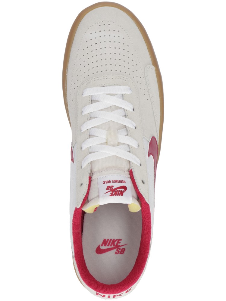 Кеды Nike SB Heritage Vulc Skateschuhe, summit white/cardinal red — фото 4
