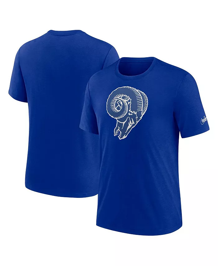 

Мужская футболка Royal Los Angeles Rams Rewind Logo Tri-Blend Nike