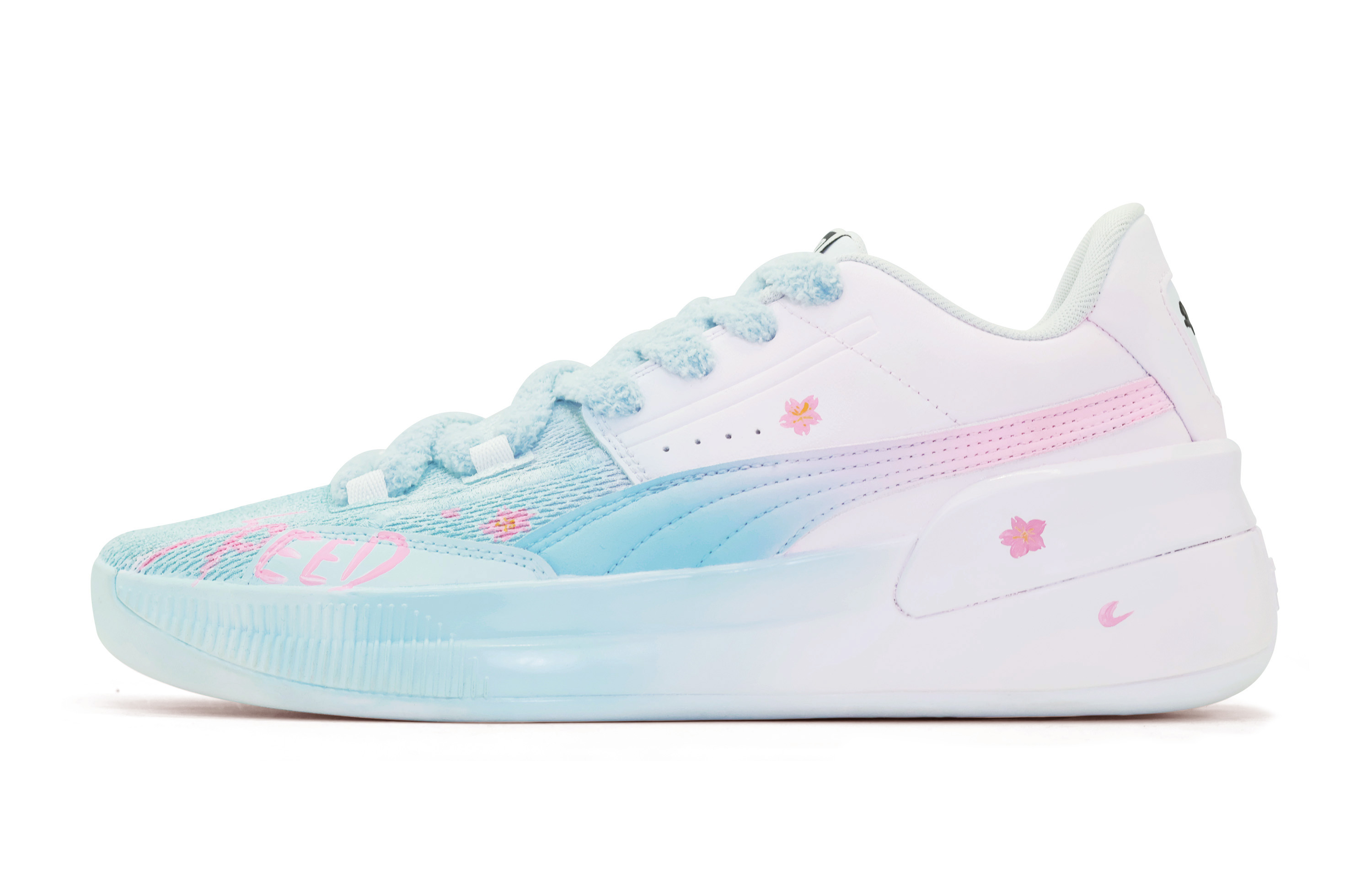 

Кроссовки баскетбольные Clyde Hardwood Team Cherry Blossom Island Abrasion Resistant низкие unisex PUMA, розовый