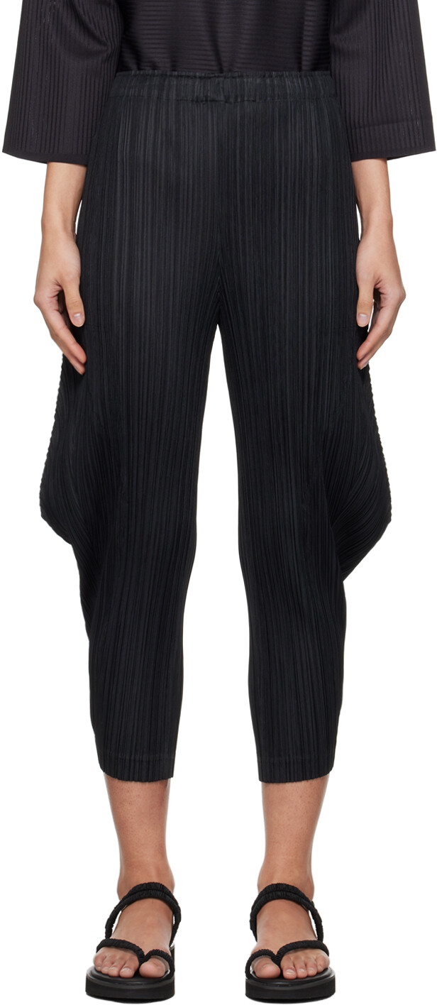 

Черные брюки с утолщенным низом 1 Pleats Please Issey Miyake, цвет Black