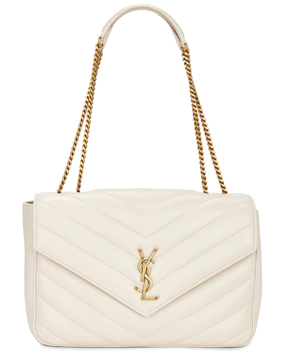

Сумка Loulou Large с цепочкой Saint Laurent, Crema Soft