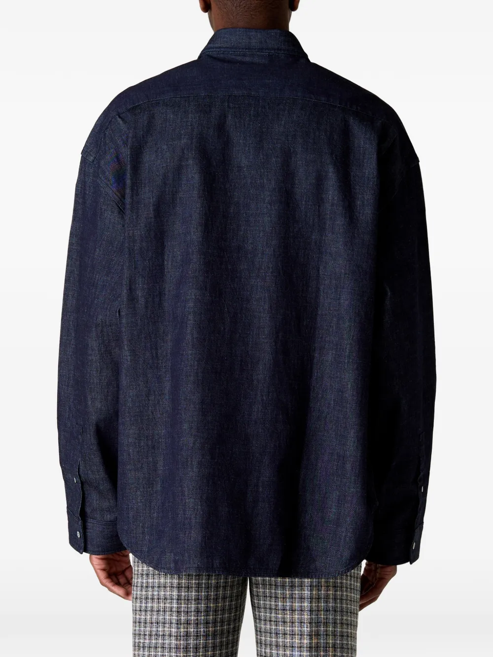 Рубашка с длинными рукавами на пуговицах Acne Studios, синий — фото 3