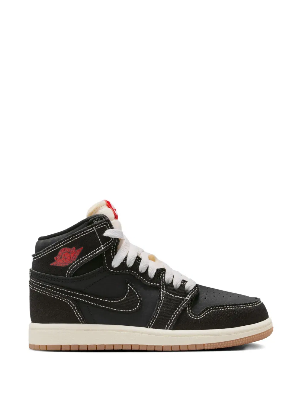 Высокие кроссовки Air Jordan 1 в стиле ретро Jordan Kids, черный — фото 2