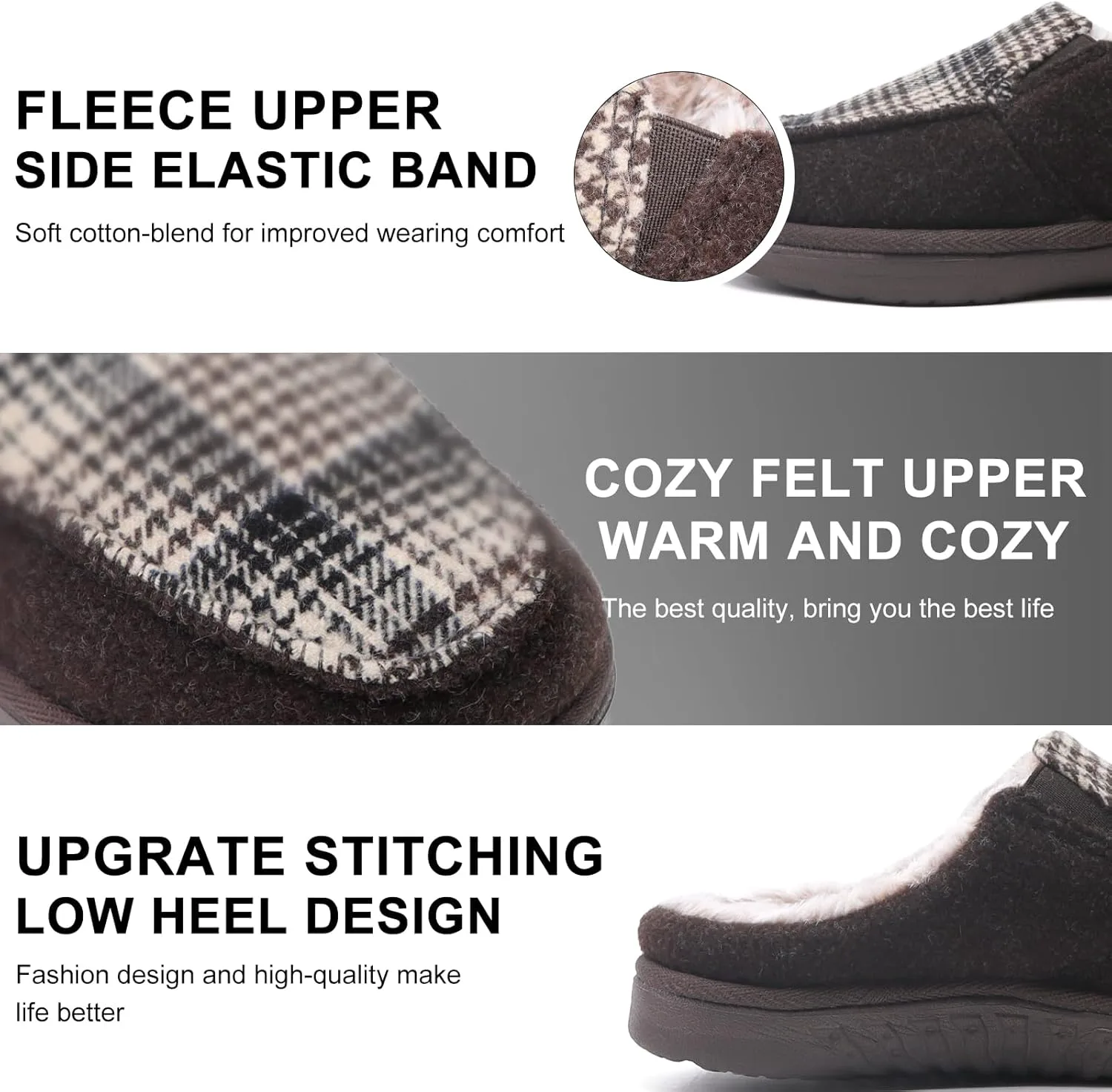 

Мужские тапочки ONCAI из войлока, смесь шерсти и хлопка, с высокоплотной мемори-пеной, домашние туфли с резиновой подошвой для дома и улицы (размер США 7-15)