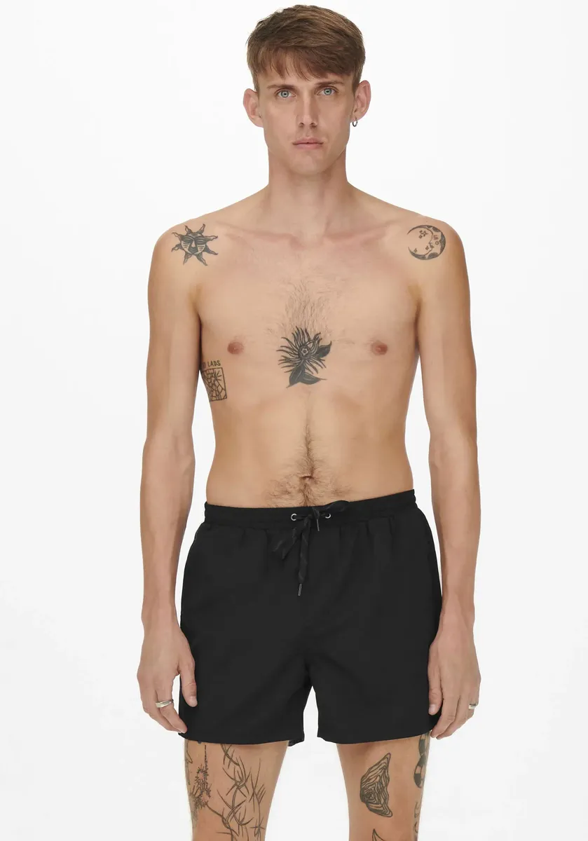 

Шорты для плавания ONLY & SONS "ONSTED LIFE SWIM SHORT GW 1832", черный