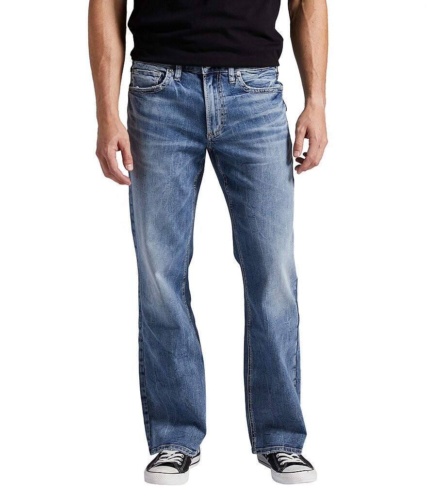 

Джинсы свободного кроя Silver Jeans Co. Zac средней потертости, синий