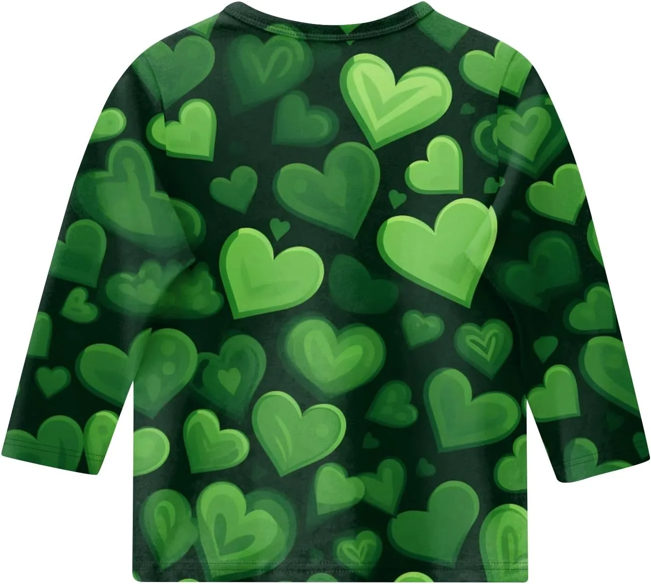 Футболка Girl’s Casual Loose Oversized с круглым вырезом и принтом St Patricks Day — фото 3