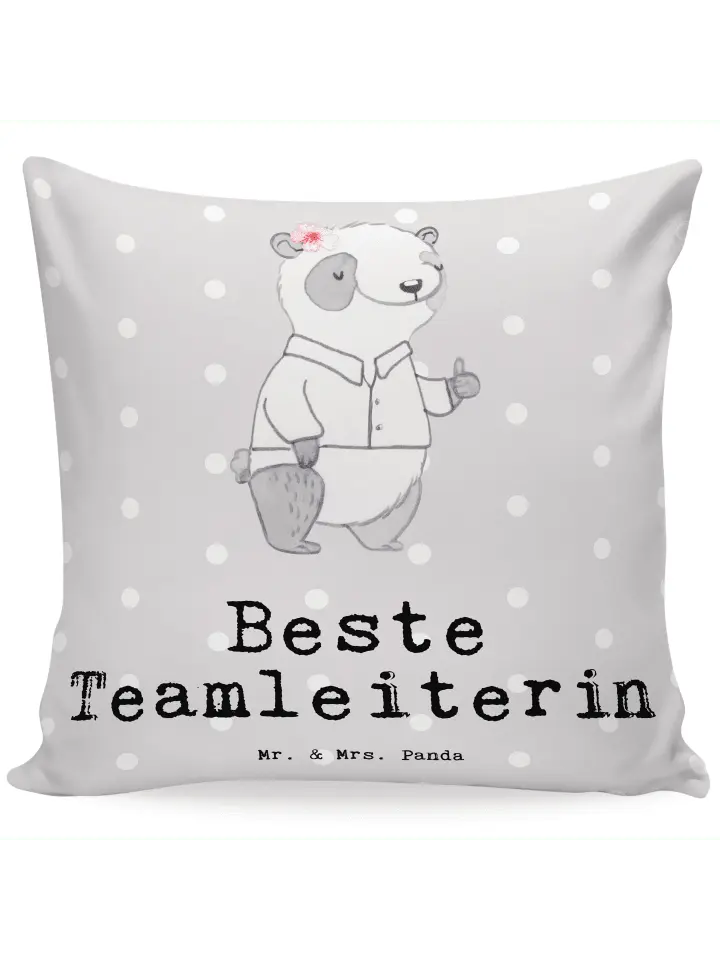 

Подушка Mr. & Mrs. Panda, серый пастельный