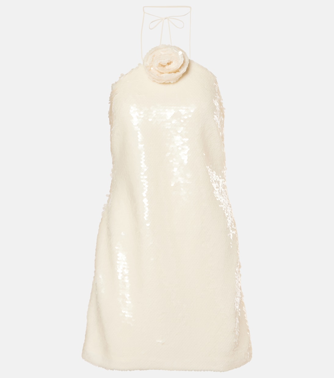 

Мини-платье с пайетками Magda Butrym, кремовый