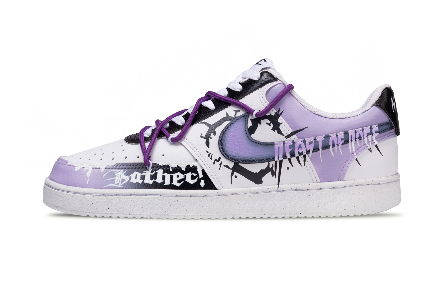 

Nike Court Vision 1 Low top мужские скейтборд-кроссовки Purple Gray