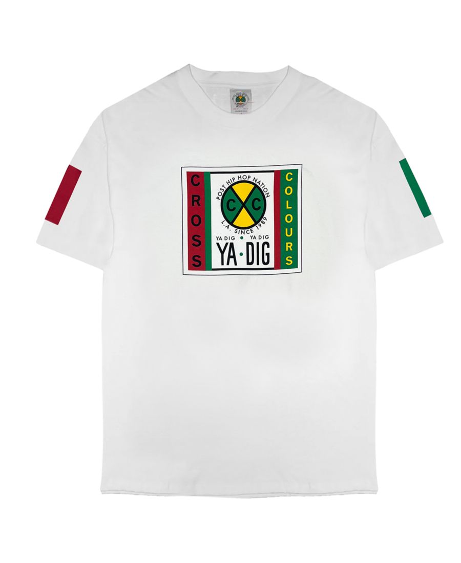 

Мужская футболка с логотипом бренда Cross Colours, Open White, Белый, Мужская футболка с логотипом бренда Cross Colours, Open White