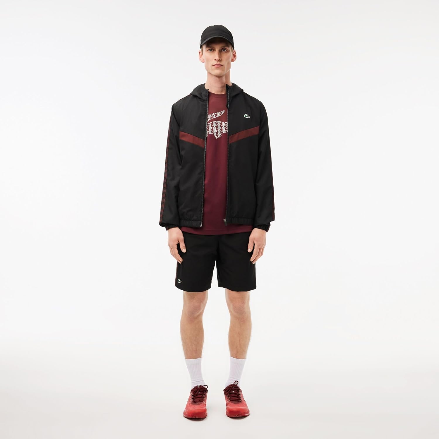 Футболка Lacoste Sport Ultra Dry Pique, теннисная, экспрессо — фото 4