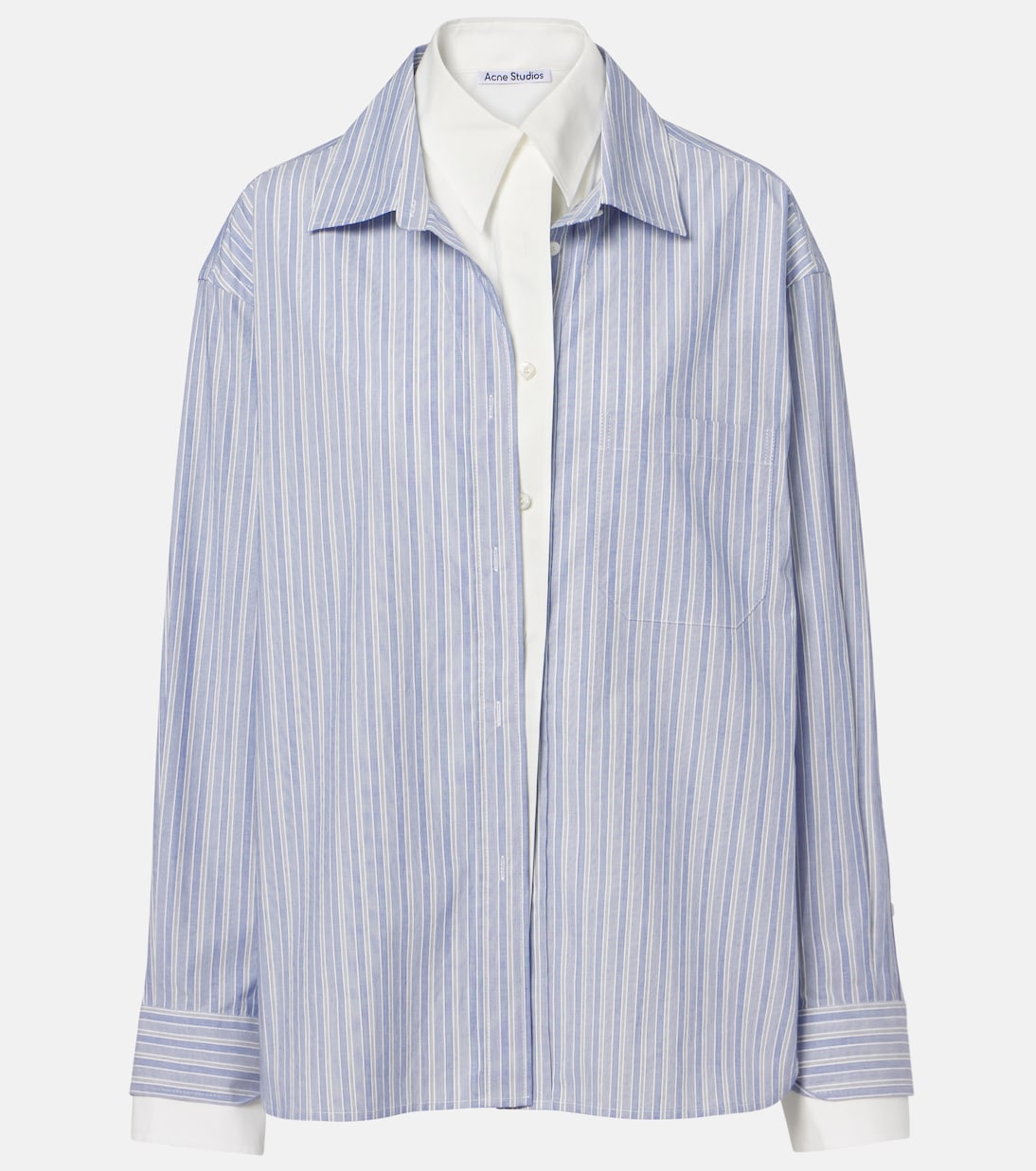

Рубашка Soublera из хлопкового поплина в тонкую полоску Acne Studios, Blue\White