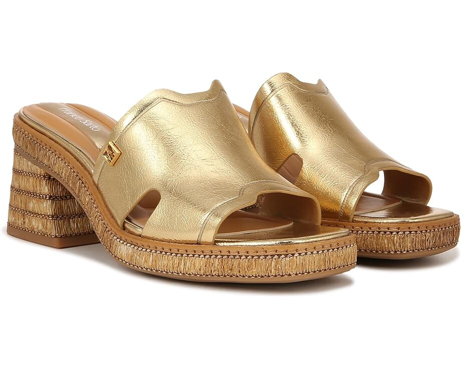 

Сандалии Franco Sarto Florence Fashion Slide Heeled, цвет Gold Metallic