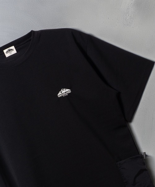 

Футболка с коротким рукавом, атласный нейлон, с карманом BAYBLO, черный