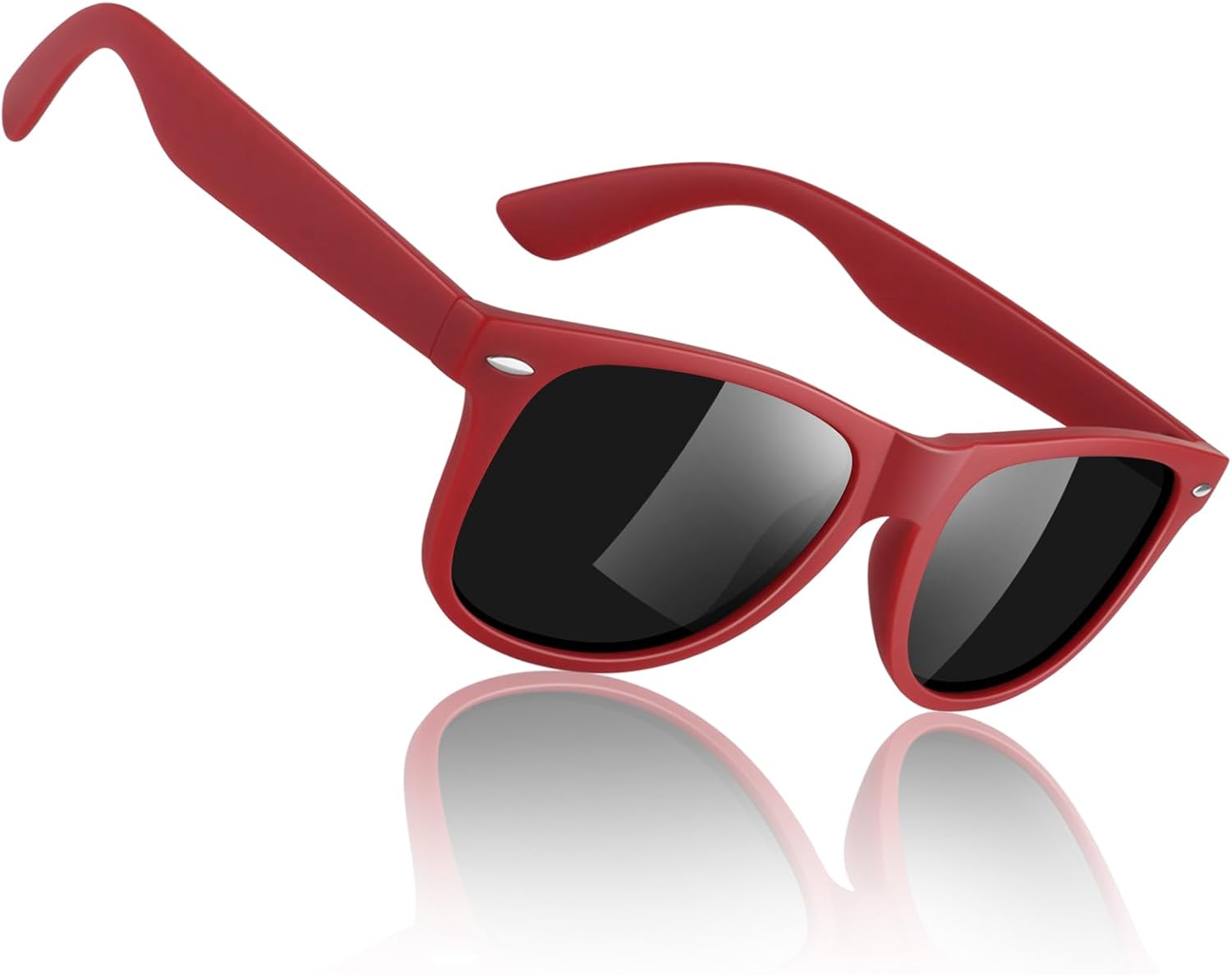 

Поляризованные солнцезащитные очки Sunier для мужчин и женщин, ретро-квадратная форма, матовая отделка, защита UV400, подходят для вождения и рыбалки, A10-red Smoke ( Non Mirrored)