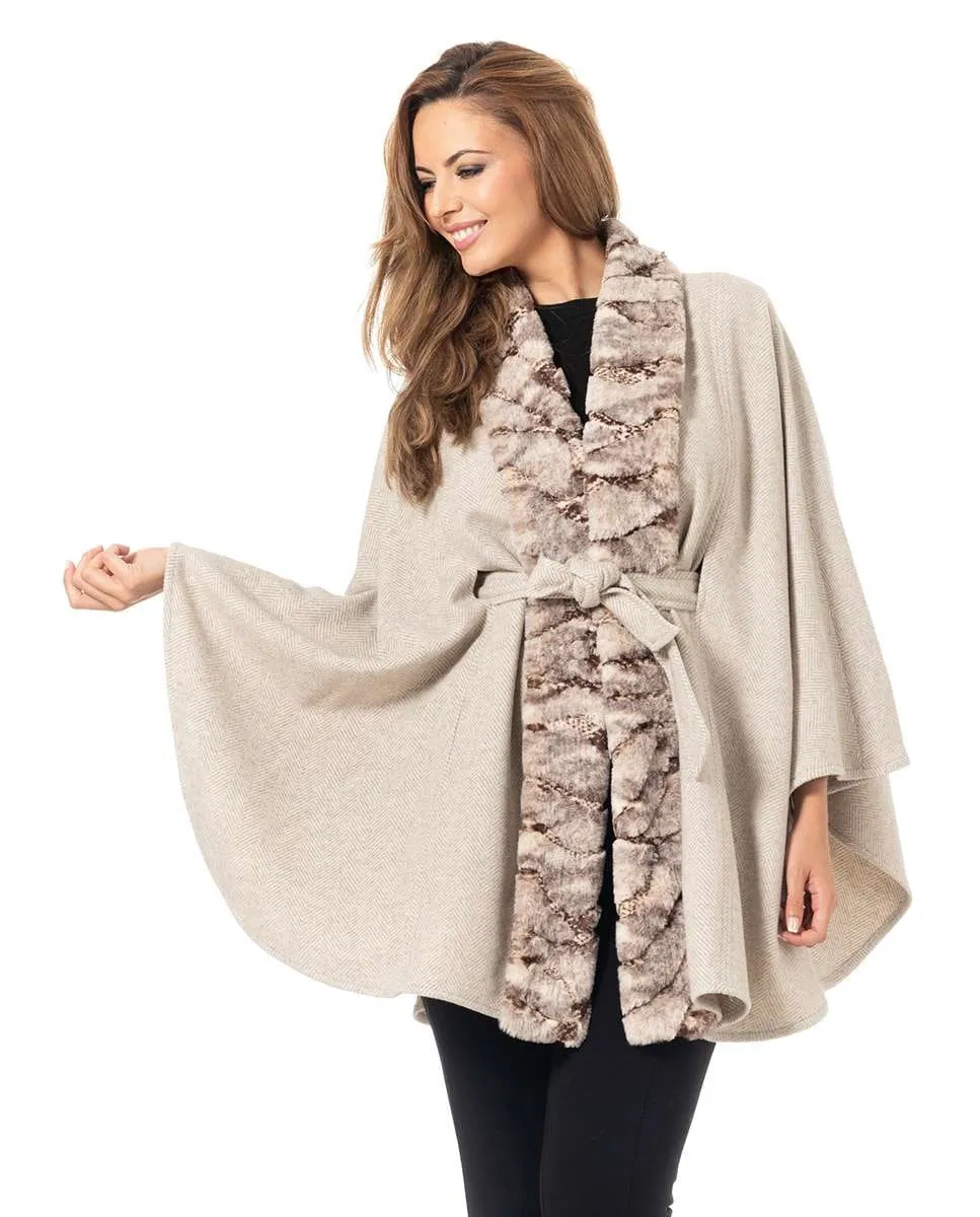 

Женское пальто с поясом и контрастными аппликациями Fsh, бежевый