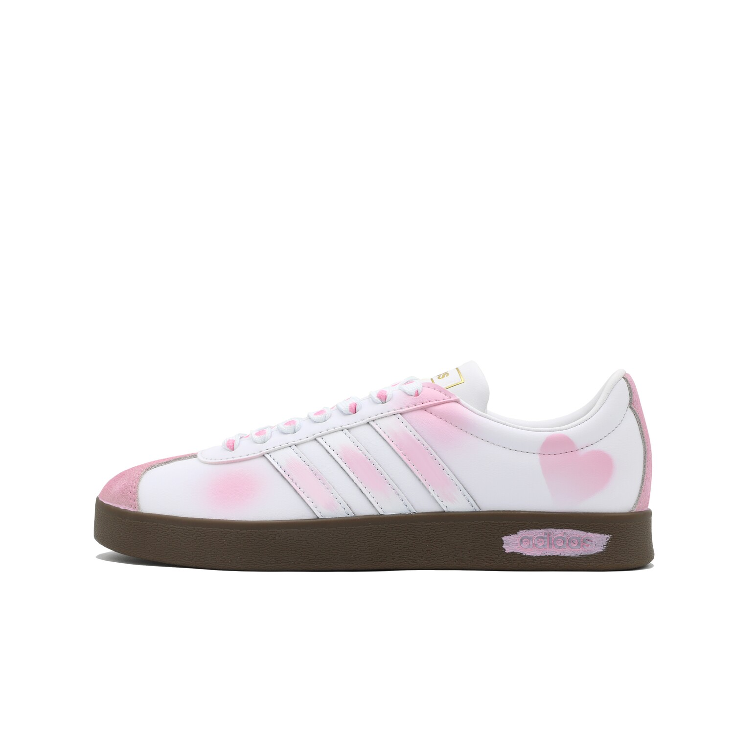 

Кроссовки adidas VL Court 2.0 Skateboarding Shoes Unisex Low-top Pink/White, розовый