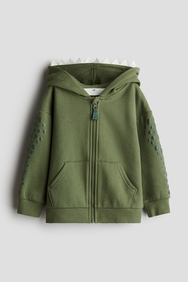 

Худи-Куртка с аппликациями H&M, зеленый