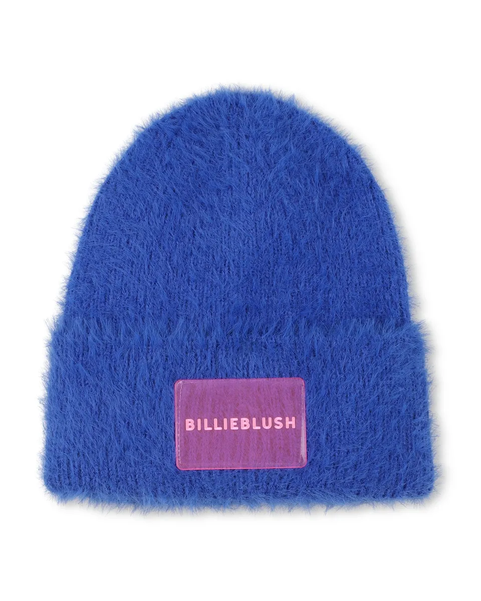 

Детская шапочка синего цвета из полиамида Billieblush