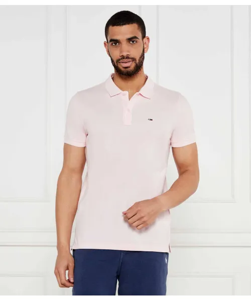 

Футболка поло Slim fit Tommy Jeans, розовый
