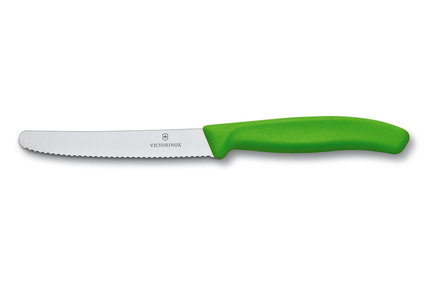 

Универсальный нож Victorinox Swiss Classic диаметром 4-1/2 дюйма с закругленным кончиком и зеленой ручкой