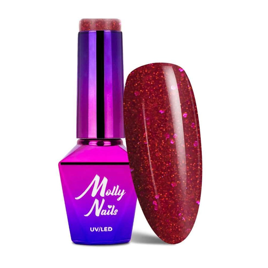 

Molly Nails Украсьте его! Гибридный лак для ногтей Red me now 8 г № 506