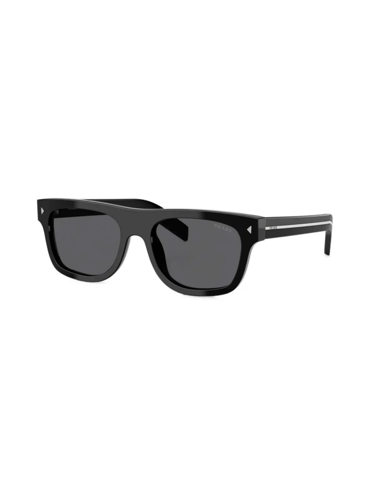 Prada Eyewear солнцезащитные очки с металлическим декором, черный — фото 2