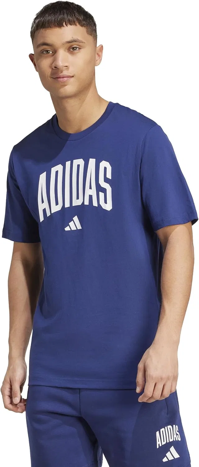 Футболка мужская с принтом adidas, Dark Blue/Lineage
