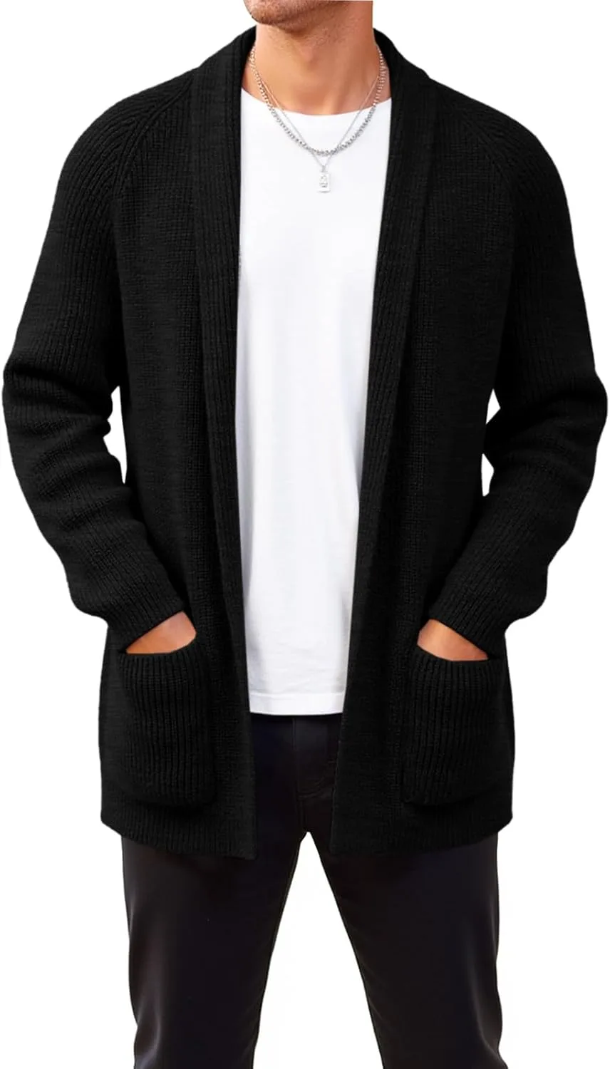 

Runcati мужской кардиган с шалью воротником, вязаный, на пуговицах